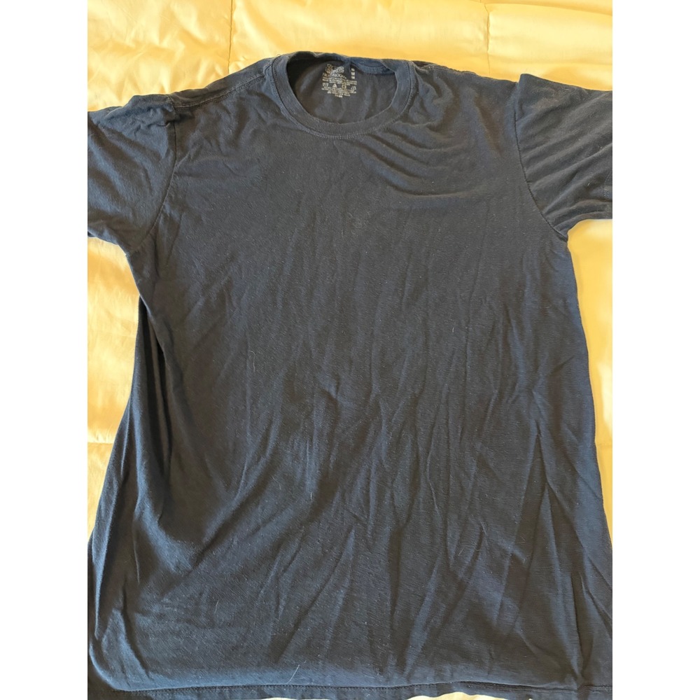 Fruit of the Loom Mens Navy Blue Cotton Short Sleeve Crewneck T-Shirt Size M